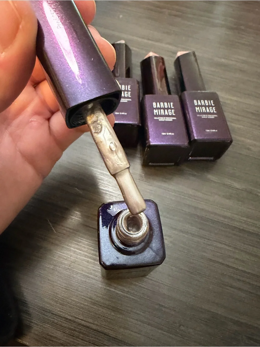 Cat eye & nude gel nail polish professional Barbie mirage